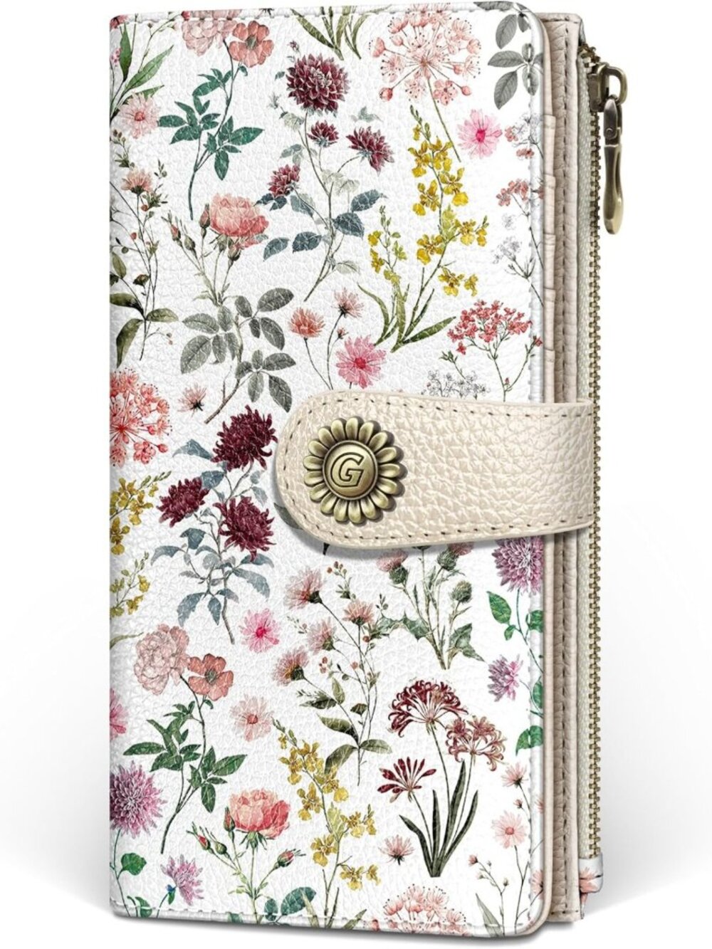 Floral Women's Bifold Wallet | RFID Protection | Credit Card Holder, Wildflower